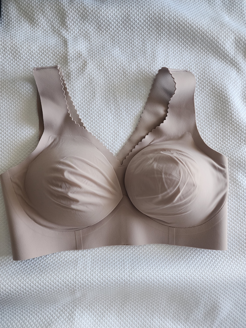 Evelyn And Bobbie Seamless Comfort Wireless Bra in Light Taupe